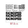 Наклейка на боковую часть автомобиля в виде гоночных полос серо-черного цвета