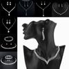 Banquet Rhinestone Necklace Earrings Wedding Dress Bride Jewelry Fashion Crystal Jewelry Set Gifts