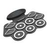 Portable 9 Pads Electronic Drum Set Roll Up Silicone Practice Drum Pad Built-in 2 Speakers Stereo