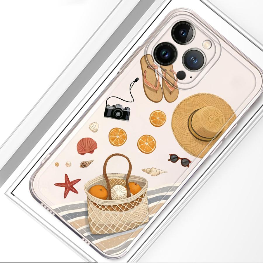 Чехол для iPhone 17 Pro Max 15 11 16 12 Mini 14 Plus 13 Pro 7 8 XR XS Max Air Мягкий чехол для телефона Пляж Путешествия