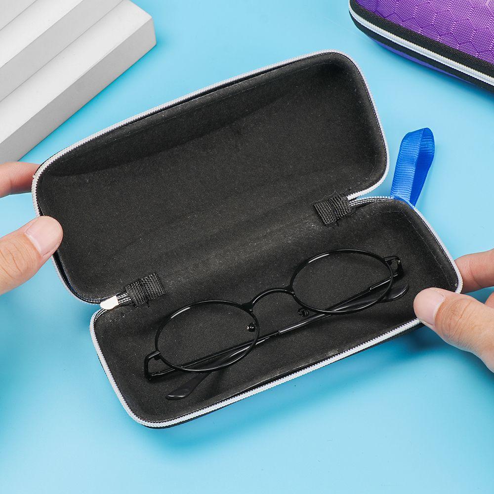 Аксессуары Прямоугольная сумка Защитная резинка для очков Жесткая коробка для очков на молнии Футляр для очков