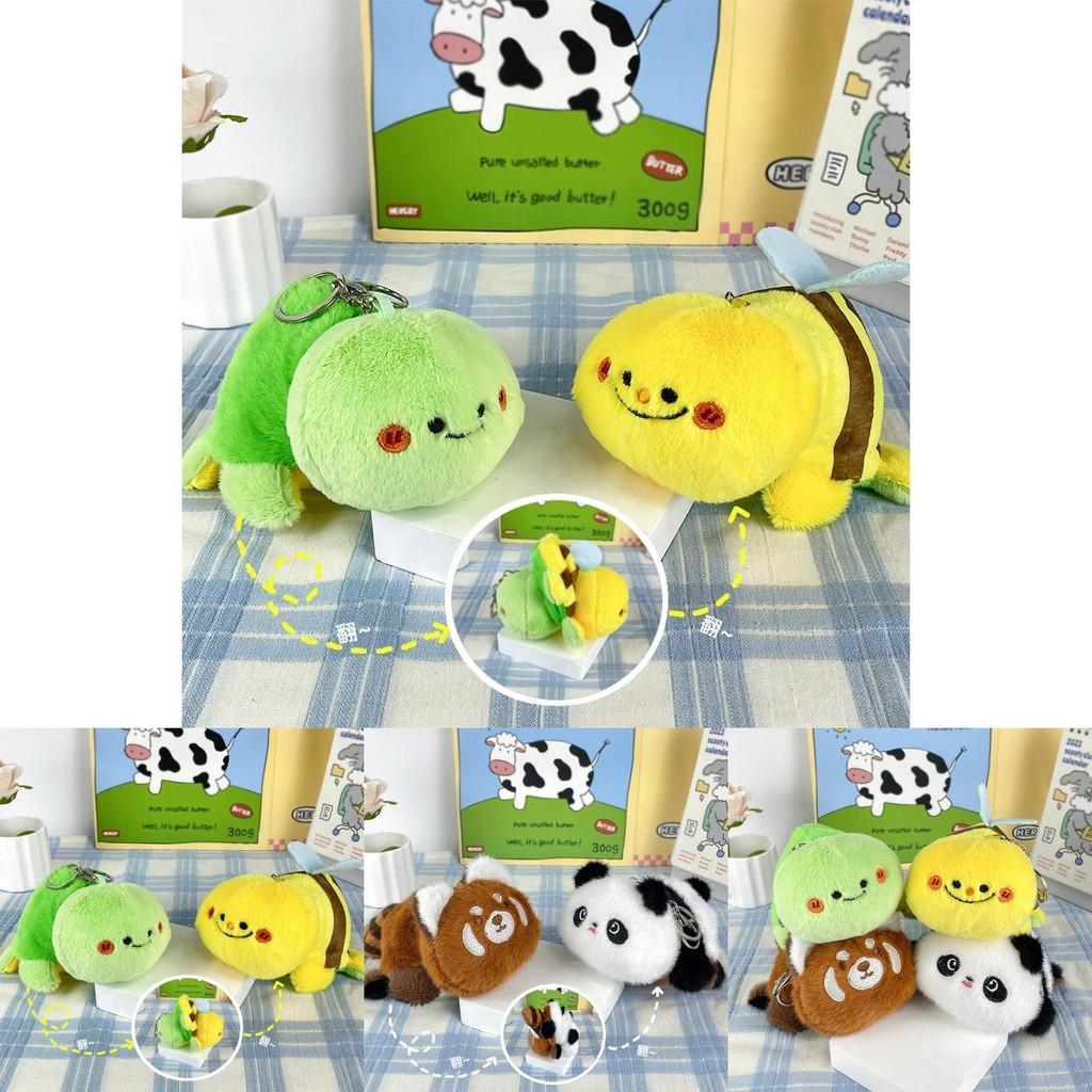 Flip Delightful Plush Animal Keychain With Cuddly Panda And Raccoon Features For Lovers Animal