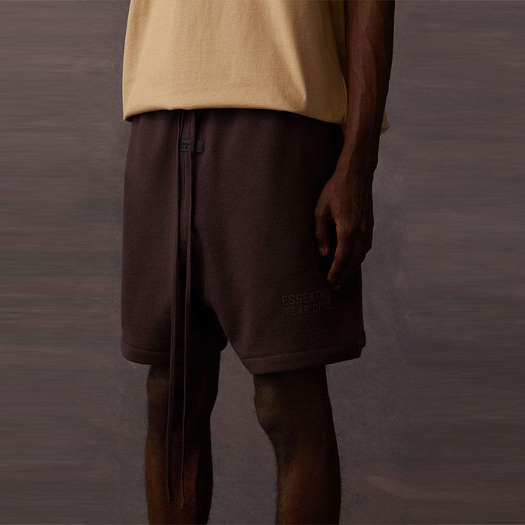 Fear of God Essentials Шорты-джоггеры на шнурке Коллекция 2 Весна-Лето 2023 Мужская одежда Слива ESSENTIAL160BT222005F