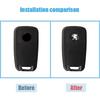For Peugeot Car Remote Key Stickers Badge Emblem Car Accessories Peugeot GT Line 208 301 308 2008 3008 4008 5008 206 307 407 607
