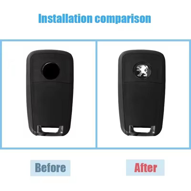 For Peugeot Car Remote Key Stickers Badge Emblem Car Accessories Peugeot GT Line 208 301 308 2008 3008 4008 5008 206 307 407 607