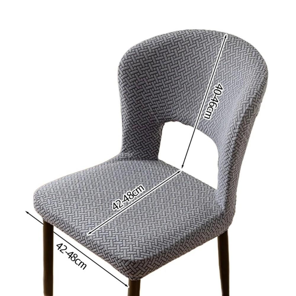 Elastic Arc Armchair Covers Hollow Back Dining Chair Covers Curved Chair Cover Seat Cover