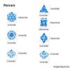 7 Pcs Silver Blue Hand Metal Dice Solid Metal Polyhedral Dice Set Suitable for Role-Playing RPG  Board Game Card Game