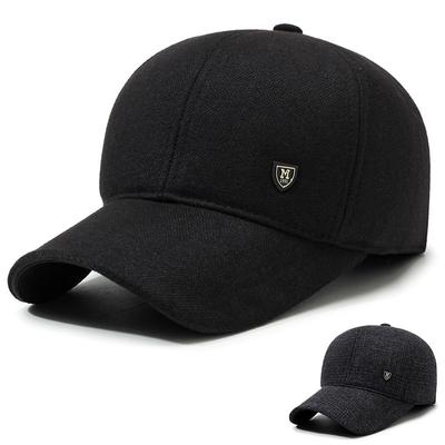 Шапка для мужчин среднего возраста шерстяная бейсболка утолщенная защита ушей зимняя кепка для мужчин среднего возраста и пожилых людей кепка для папы