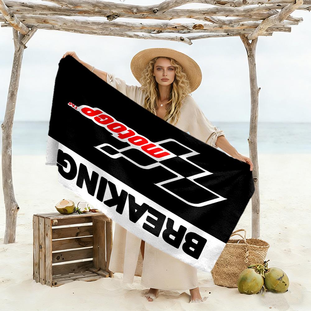 Motogp Flames Logo Beach Towel Super Soft Microfiber Quickdry Fabric Comfortable Lightweight