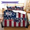 New England Patriots Pattern Bedding Set Quilt Cover Pillowcase Home Decor Gift (1 * duvet cover + 2 * pillowcase, without core)