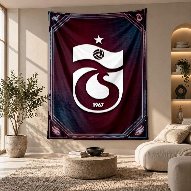 Decorative Tapestry,Trabzonspor FC Printed Wall Art, Lightweight Wall Hanging For Bedroom Background
