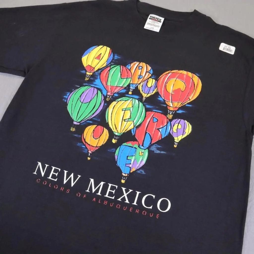 Vintage New Mexico Albuquerque T Shirt Unisexs L Black Hot Air Balloon Festival 90s Vintage Fashion Breathable Streetwear