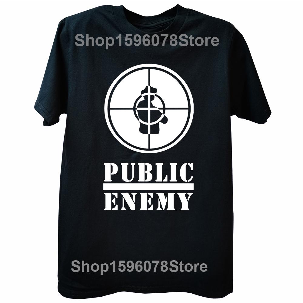 Public Enemy Fight The Power 1989 Бейсбольная футболка Топы Круглый вырез Короткий рукав Модная футболка Одежда Повседневные Базовые футболки