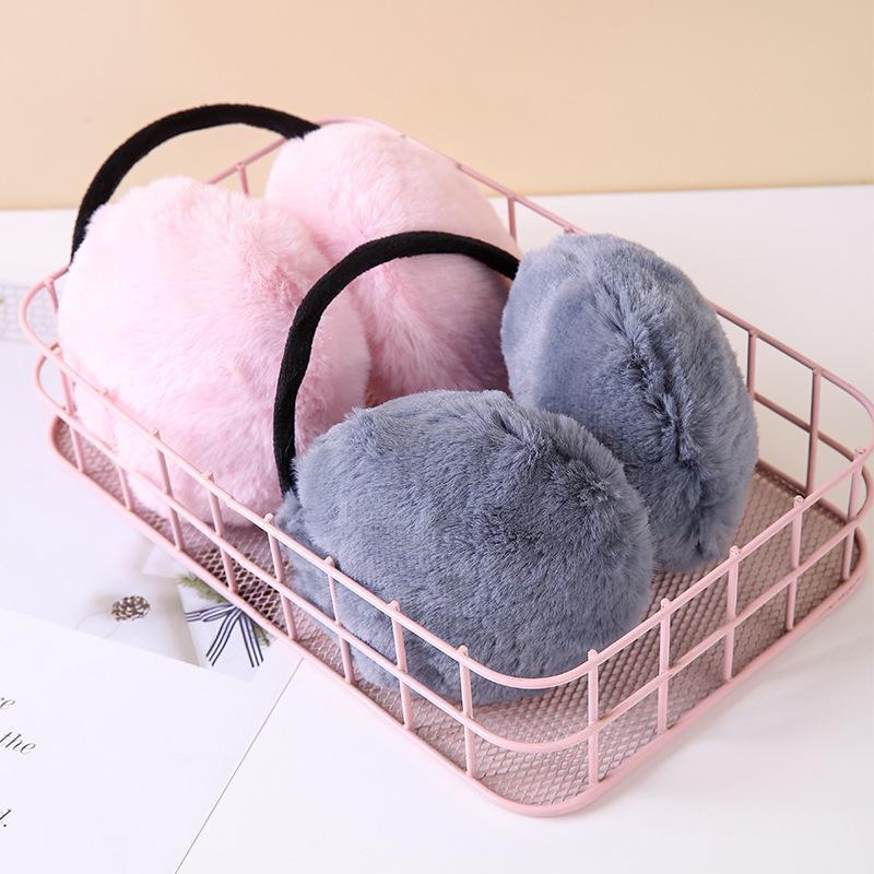 Корейский стиль плюшевые складные зимние наушники для женщин