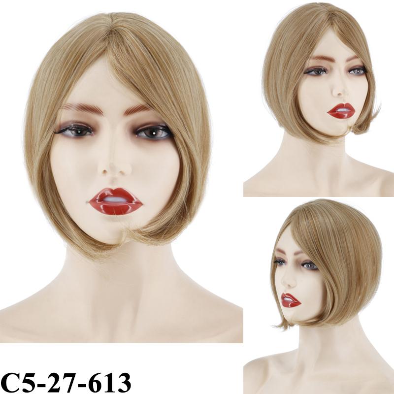 LISI HAIR Женские натуральные короткие волосы, заколка для волос на голове, чтобы покрыть выпадение волос, белые волосы, парик из синтетического волокна, ежедневное использование