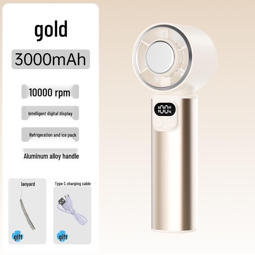 Foldable Handheld Fan with Semiconductor Refrigeration, Long Battery Life, High Speed, and Compact Design