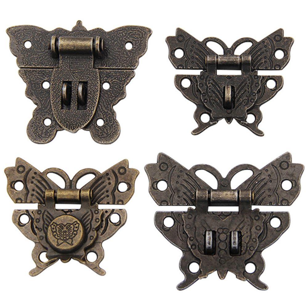 Zinc Zinc Alloy Decorate Brass Hardware Gift Box Hook Decorative Case Clasp Lock Furniture Lock Hasps Buckle