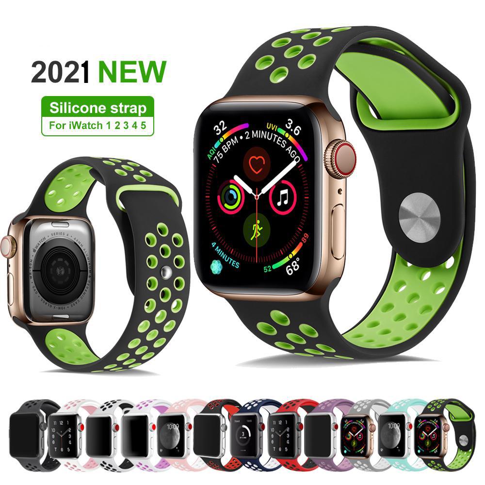 Ремешок Solo Loop для Apple Watch Band 44 мм 40 мм 38 мм 42 мм Дышащий силиконовый эластичный ремешок-браслет для iWatch Series 3 4 5 SE 6