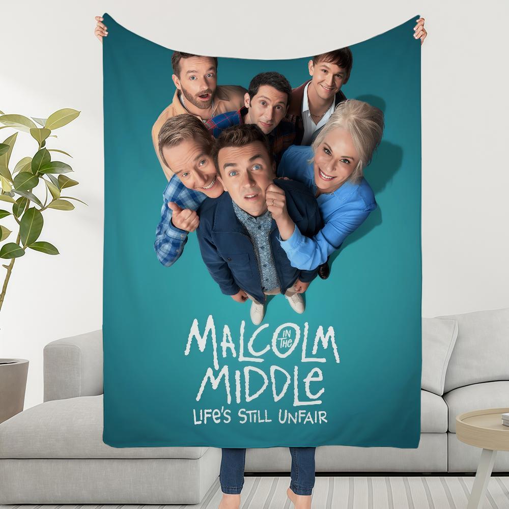 Плед-покрывало M-Malcolms In The Middle Жизнь Все Еще Несправедлива Супер Уютный Плюшевый Для Гостиной Дивана Дивана Детские Подарки на День Рождения