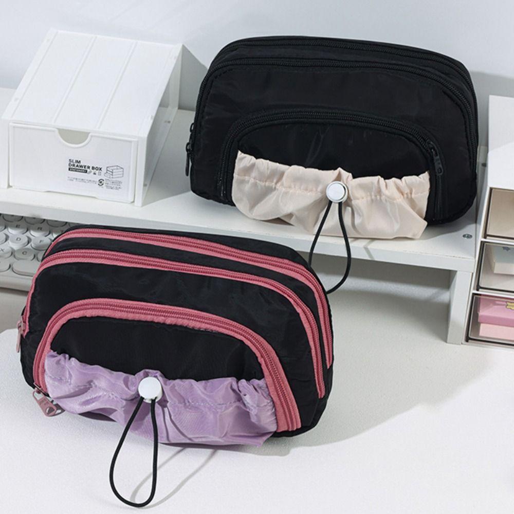 Five-Layer Pen Bag Large Capacity Stationery Organizer Fashion Pencil Box  School Office Supplies
