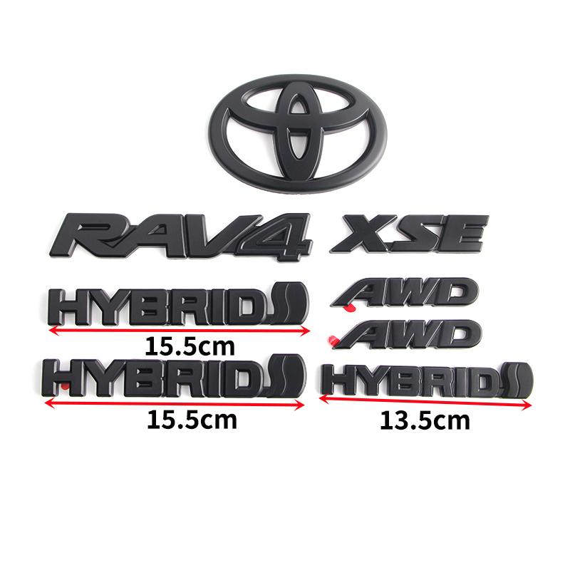 Xzlhg9 Накладки НОВЫЕ 2019-2024 Подходят для Toyota Rav4 XLE XSE AWD Гибрид Матовые Черные Эмблемы Комплекты