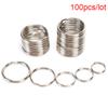 100Pcs/Lot Key Rings Diy Metal Key Holder Split Rings Hoop Metal Loop Keychain