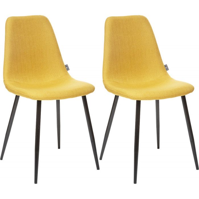 Set of 2 Scandinavian Style Tyka Atmosphera Chairs - Yellow