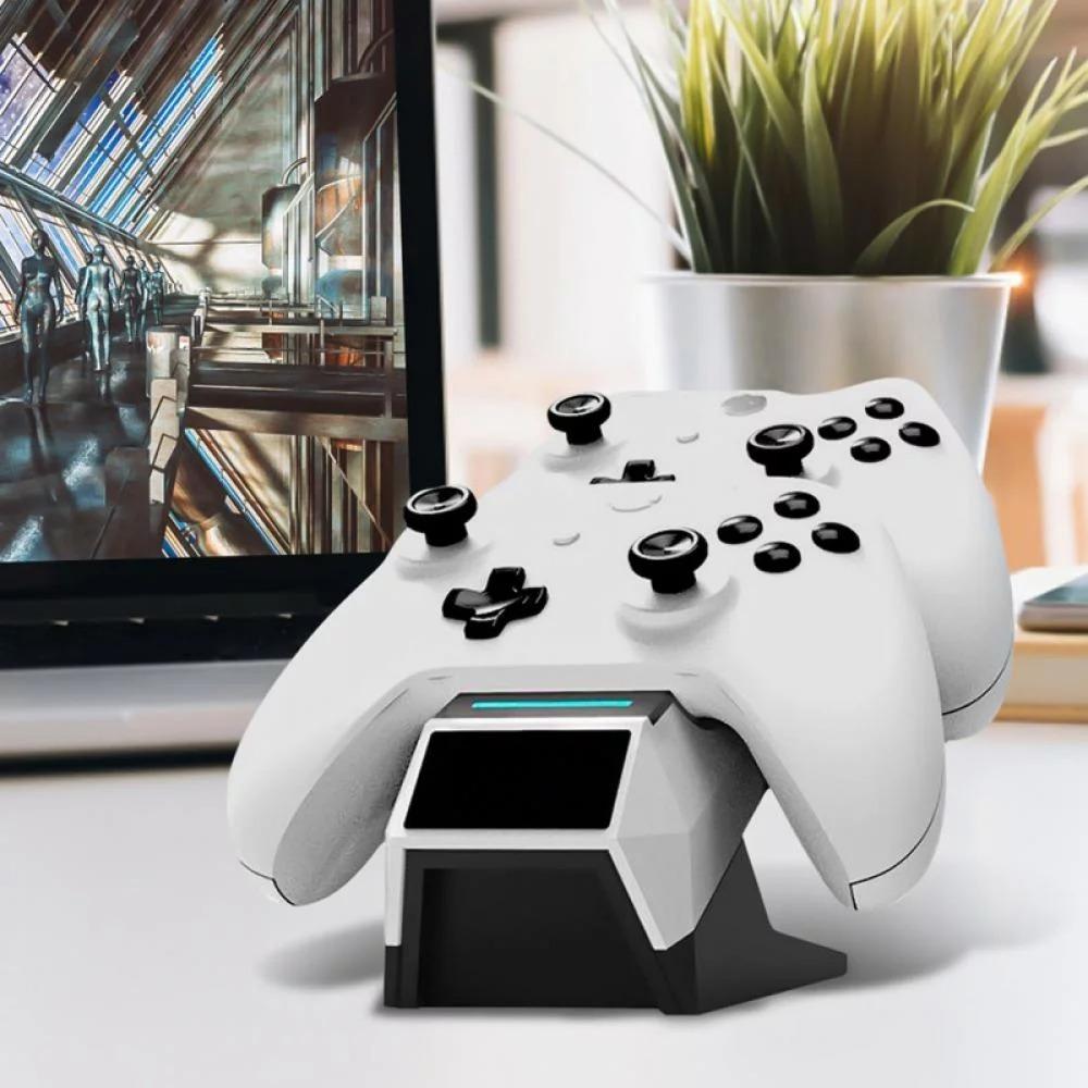 Dual Controller Charger Station for Xbox Series X/S, Charging Dock Bracket Stand with 2Pcs Rechargeable Battery Packs