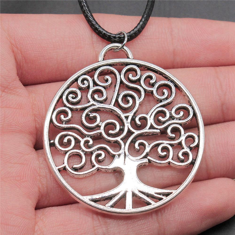 Ожерелье из кожи «Дерево жизни» 45 см, мужское украшение, свадебная годовщина, эстетические аксессуары