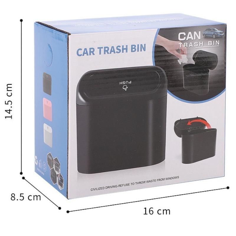 Автомобильное мусорное ведро с крышкой, органайзер-держатель для мусора, с одним рулоном пакетов, мини-герметичный контейнер для хранения для автомобиля, внедорожника, офиса