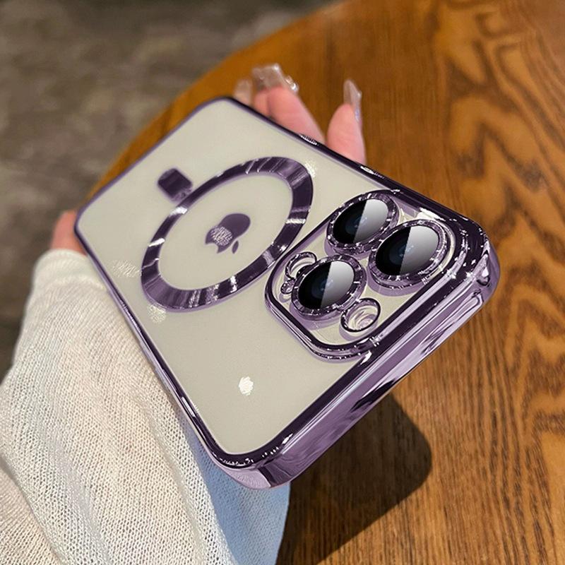 Роскошный Покрытие Магнитный Для Magsafe Чехол Для iPhone 15 14 13 12 11 16 Pro Max Plus Беспроводная Зарядка Ударопрочный Чехол Аксессуары