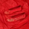 Китайские свадебные туфли на туфлях-лодочках красный дракон и феникс невеста туфли Сюхэ плоские женские свадебные туфли одежда Сюхэ вышитые туфли