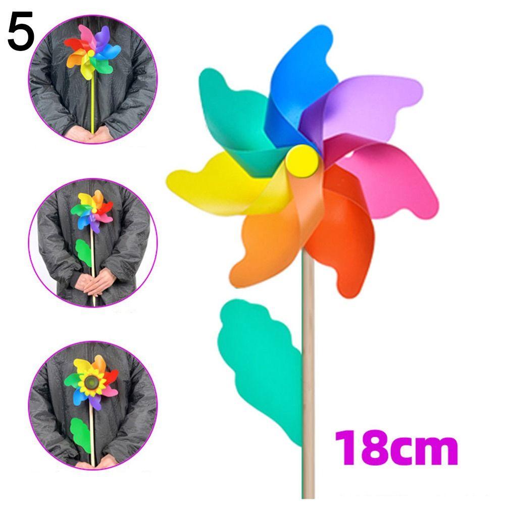 Игрушки Красочные Подсолнухи Ветряные мельницы DIY Ветряные вертушки Макет Игрушки Пластиковые Ветряные вертушки