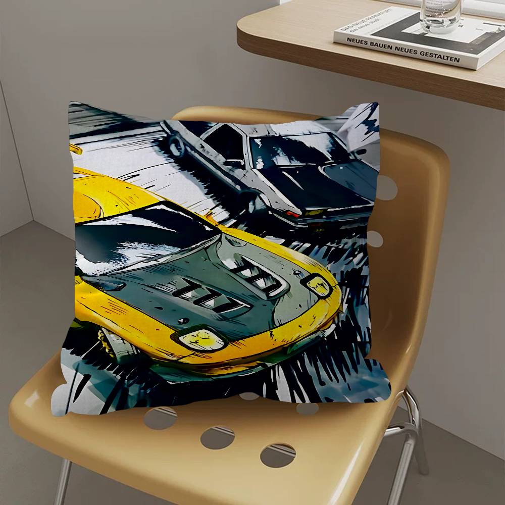 Аниме Initial D Наволочка Подушка Подушка Чехол для Подушки Гостиная Диван Домашний Декор Индивидуальный