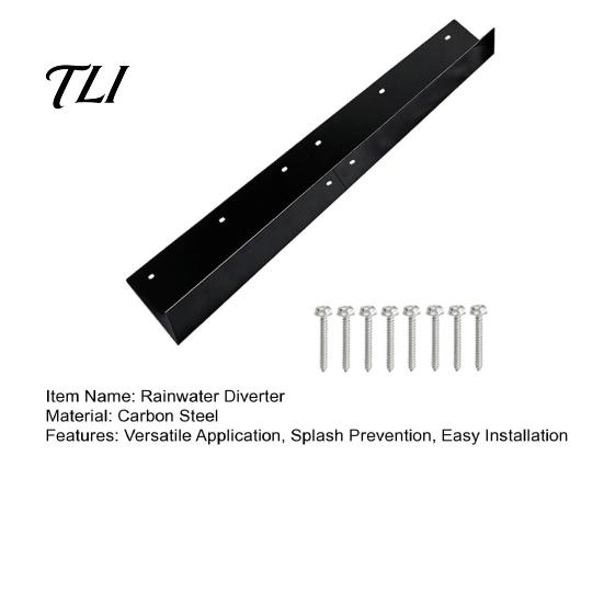 Exterior Wall Water Shield Roof Rain Gutter Diverter, Carbon Steel Rainwater Diverter Splash Guard for House Roofs, Doorway Corners Skylight