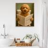 Cute Dog in the Toilet Funny Animal Bathroom Posters Prints Canvas Painting Modern Wall Art Pictures Shower Home Decor