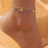 Браслет на ногу из нержавеющей стали, трендовые товары, эстетичная цепочка с подвеской "Глаз дьявола", минималистичный браслет на ногу для женщин, циркон, пляжный отдых