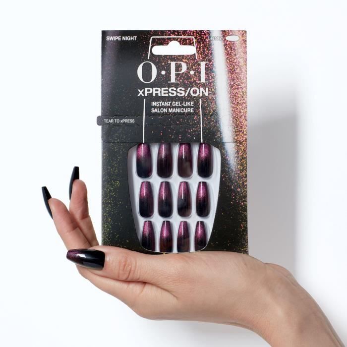 XPRESS-ON - Ночь Свайпа - Многоразовые накладные ногти, гелевый эффект - OPI