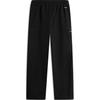 Li Ning CF Comfort Solid Color Straight Leg Knitted Sports Pants Men Bottoms Black AYKU723-4