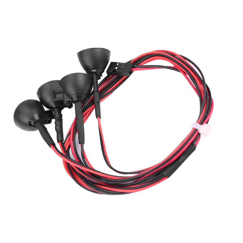 RC Crawler LEDs Light Bar Roof Lights Lamp Accessory for Axial Scx10 Traxxas Trx 4 Car (White)