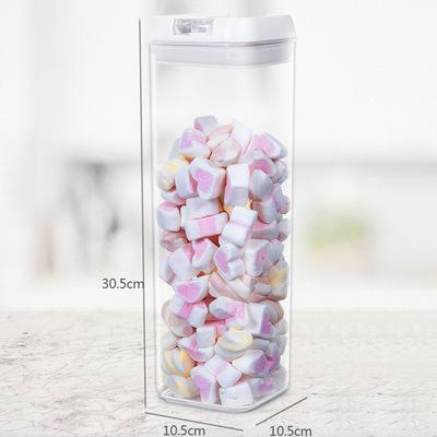 Food Grade PET Transparent Plastic Press Sealed Leak Proof Household Miscellaneous Grain Can Large Storage