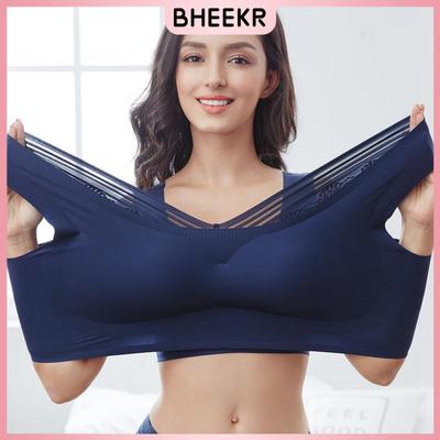 Женское бесшовное нижнее белье больших размеров, ударопрочный бюстгальтер пуш-ап, спортивный бюстгальтер пуш-ап без косточек, тонкий бюстгальтер для сна