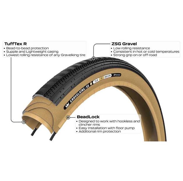 Шина для гравия Panaracer Gravelking Semislick R Tubeless 700C x 40