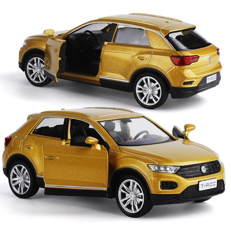 1/36 Volkswagen T-ROC SUV Модель автомобиля из сплава Литые металлические игрушечные транспортные средства Модель автомобиля Симуляция Коллекция Детские подарки Украшение