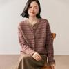 Женский кардиган Mengyi в стиле ретро Fair Isle из кашемира - Короткий вязаный кардиган с круглым вырезом