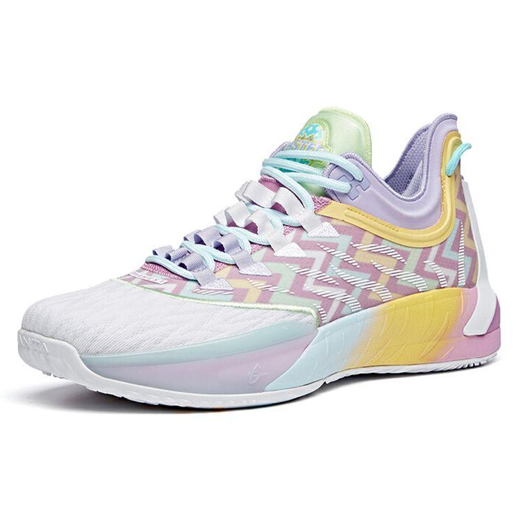 Anta GH1 Hayward GH1-Low Easter Low Basketball Shoes Men Basketball Shoes White Pink Purple 112021103-1
