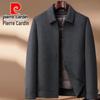 Pierre Cardin Мужское двустороннее зимнее пальто из смесовой шерсти с пуховой подкладкой