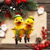 Желтый Причудливый Утенок Акриловый Подвесной Автомобильный Подвесок Для Веселого Украшения Интерьера