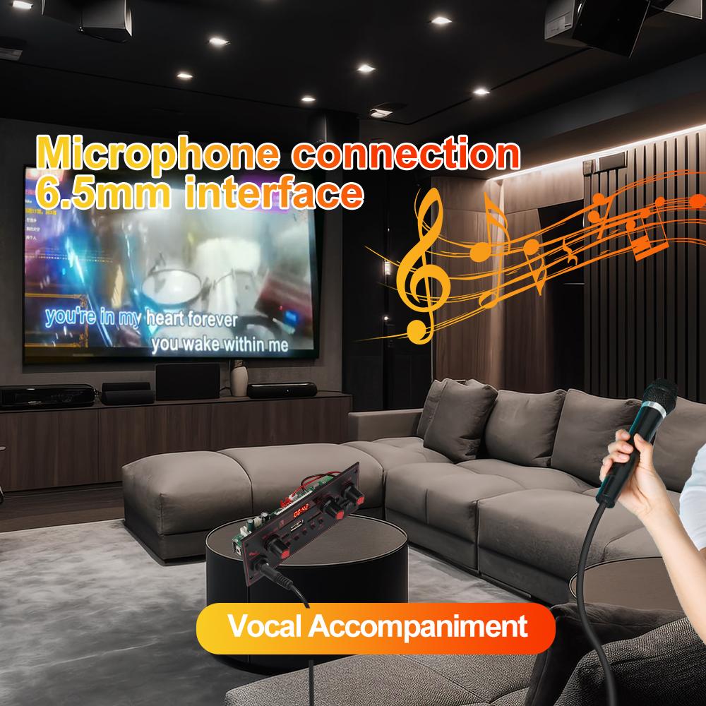 20 Вт усилитель постоянного тока 5 В MP3 WMA WAV декодер плата Bluetooth аудио модуль поддержка 6,5 мм микрофон FM-радио TF USB автомобильный аудио музыкальный плеер динамики DIY