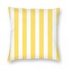 Горчично-желтый Белые полосы Квадратная наволочка Полиэстер Лен Бархат Набивной На молнии Декоративная На диван Подушка-сиденье Чехол